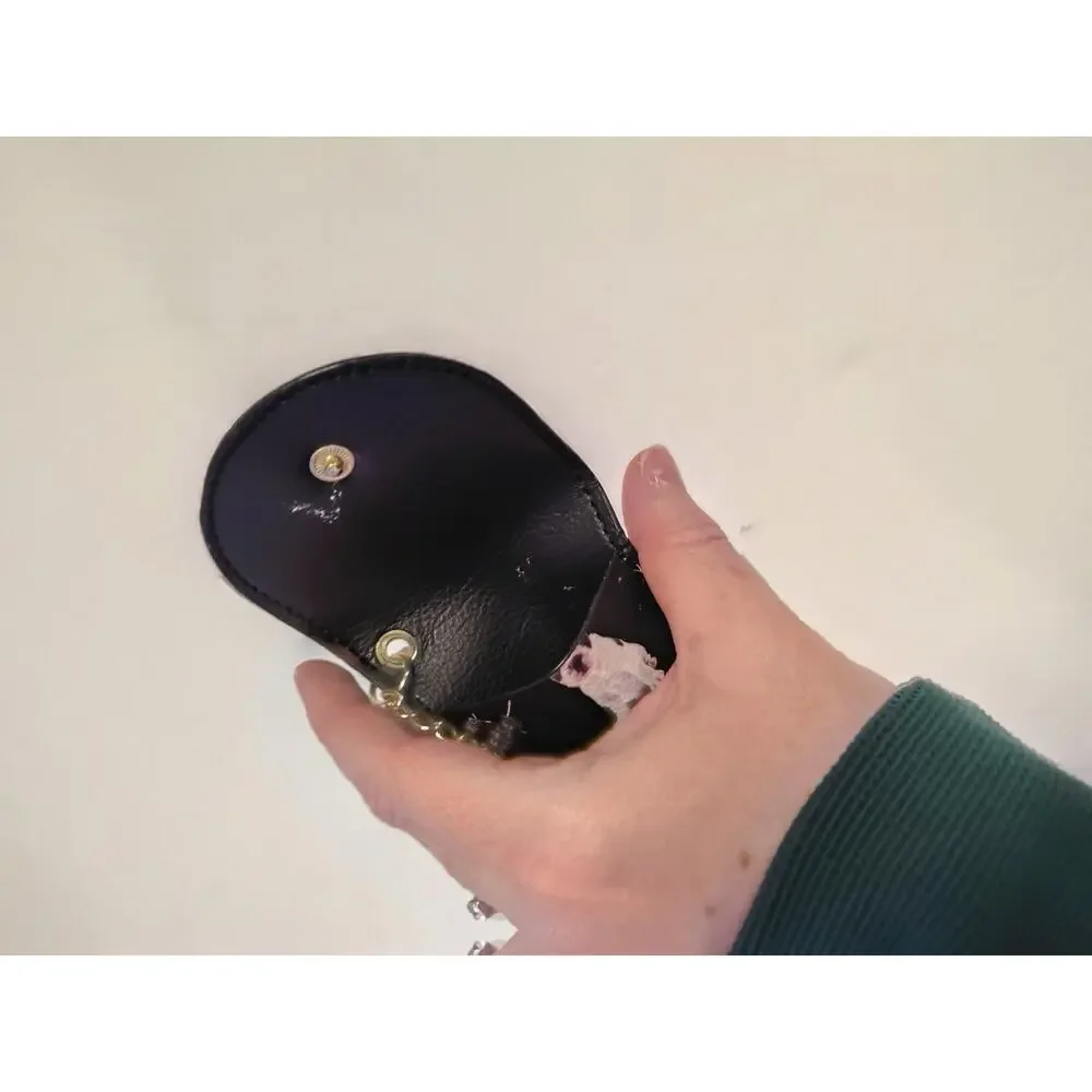 Betsey Johnson Dog Pattern French Bulldog Frenchie Hand Sanitizer Holder Black - Picture 3 of 5